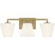 Palmyra 3 Light 24 inch Brushed Gold Vanity Light Wall Light